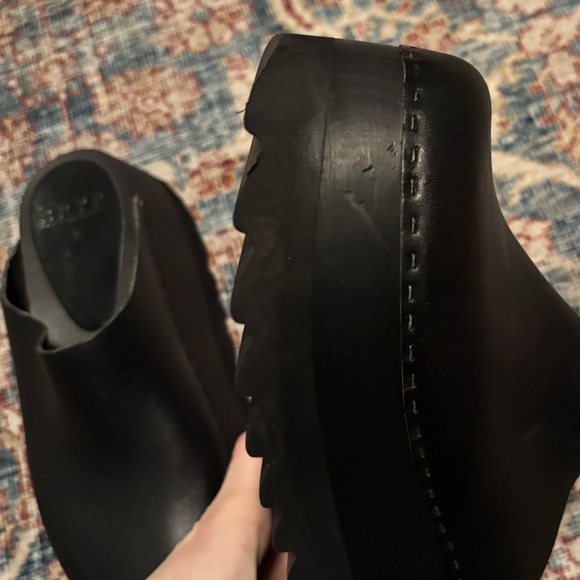 Bryr Chonk Monochrome Black Platform Clogs sz 6 - Picture 7 of 7